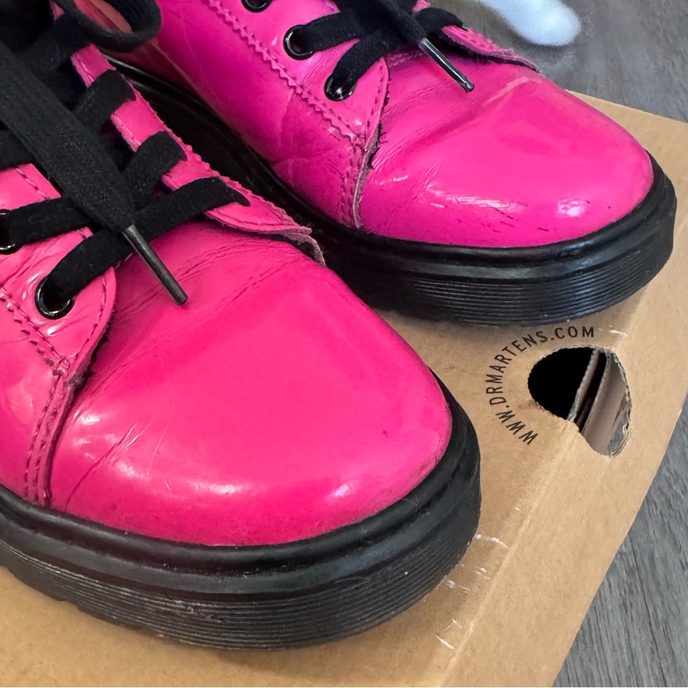 Dr. Martens Mix Patent Lamper Hot Pink Boots – Women’s US 8 / EU 39 - Picture 7 of 11